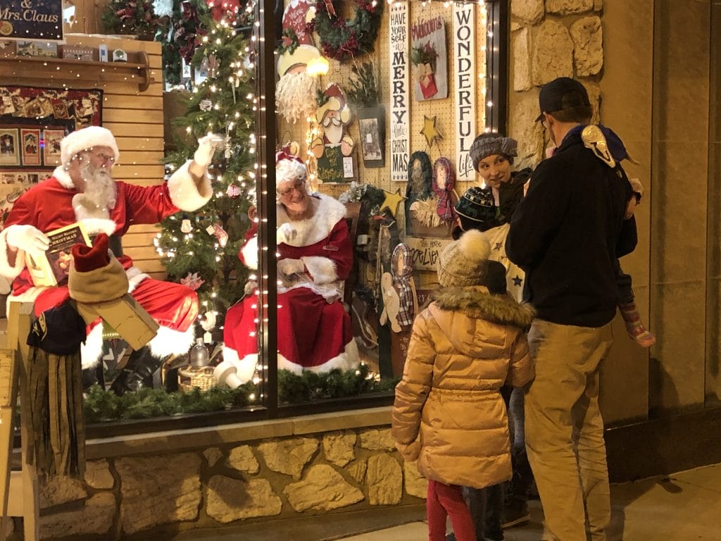 Christmas window for downtown sycamore.