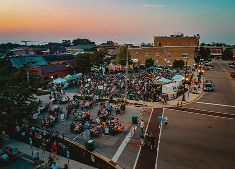 Ribs, Rhythm & Brews Fest drone shot